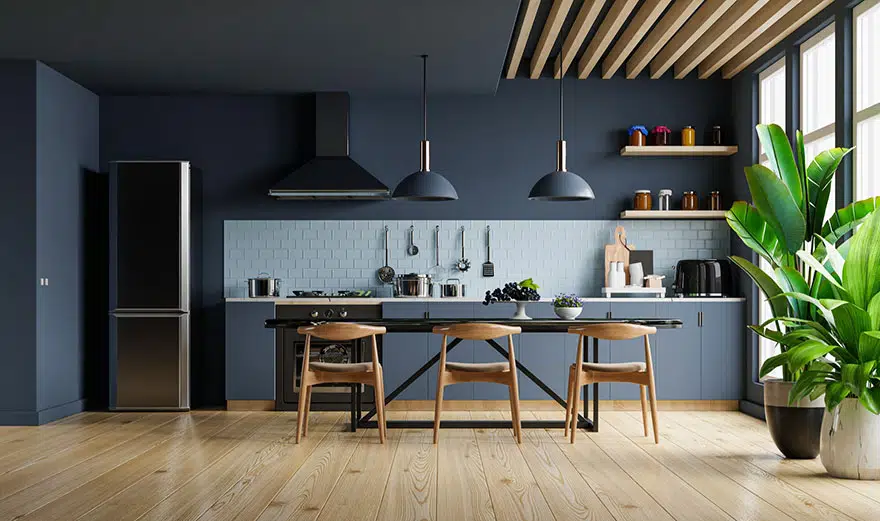 A modern kitchen elevated by decluttering and organization specialists